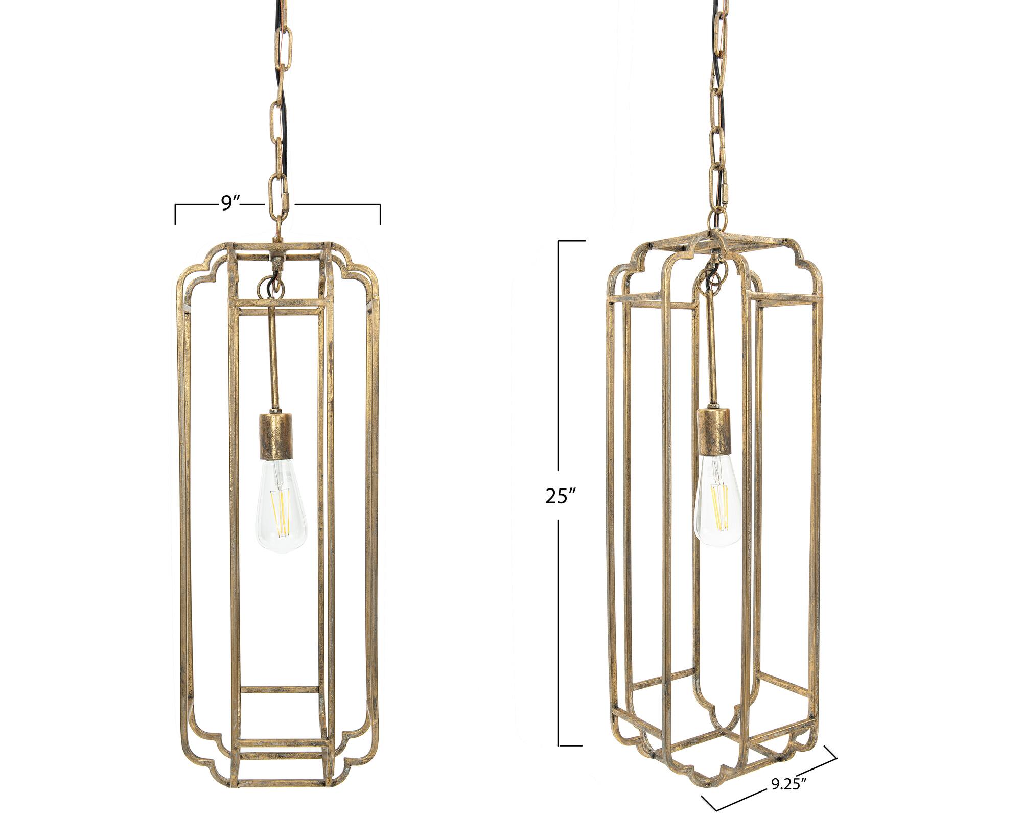 Hello Honey® 25" Hanging Pendant Lamp With Gold Finish